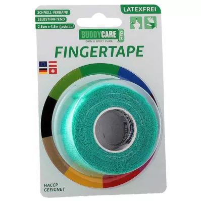 FINGERTAPE sem látex BUDDYCARE MED verde, 1 unidade