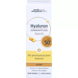 HYALURON SONNENPFLEGE Creme facial LSF 50+ com cor, 50 ml
