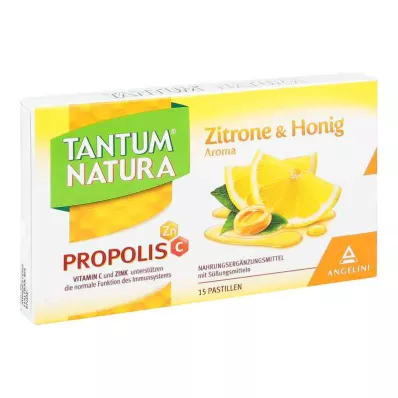 TANTUM NATURA Própolis com limão &amp; Sabor a mel, 15 unid