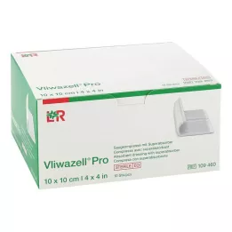 VLIWAZELL Pro superabsorb.compress.sterile 10x10 cm, 10 unid