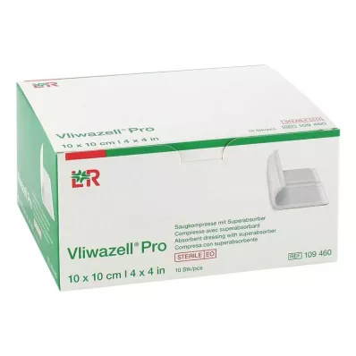 VLIWAZELL Pro superabsorb.compress.sterile 10x10 cm, 10 unid VLIWAZELL Pro superabsorb.compress.sterile 10x10 cm, 10 unid