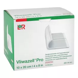 VLIWAZELL Pro superabsorb.compressa.esterilizada 10x20 cm, 10 unid