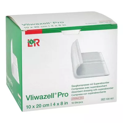VLIWAZELL Pro superabsorb.compressa.esterilizada 10x20 cm, 10 unid VLIWAZELL Pro superabsorb.compressa.esterilizada 10x20 cm, 10 unid