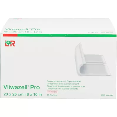VLIWAZELL Pro superabsorb.compressa.esterilizada 20x25 cm, 10 unid
