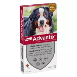 ADVANTIX Solução para aplicação pontual em cães de 40-60 kg, 4X6,0 ml