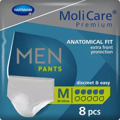 MOLICARE Premium MEN Calças 5 gotas M, 8 pcs