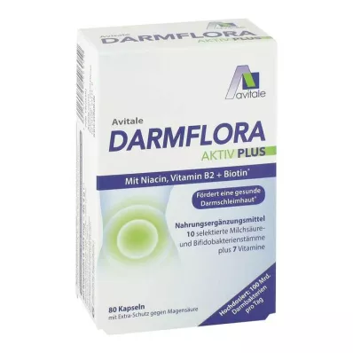Flora Intestinal Active Plus 100 bilhões de bactérias + 7 vitaminas, 80 peças Flora Intestinal Active Plus 100 bilhões de bactérias + 7 vitaminas, 80 peças
