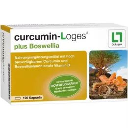 CURCUMIN-LOGES mais cápsulas de Boswellia, 120 Cápsulas
