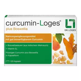 CURCUMIN-LOGES mais cápsulas de Boswellia, 120 Cápsulas