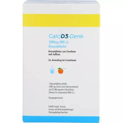 CALCI D3-Denk 1.000 mg/880 U.I. comprimidos efervescentes, 120 unid