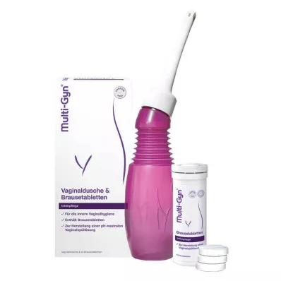 Pacote combinado de chuveiro vaginal Multi-Gyn com comprimidos efervescentes, 1 p
