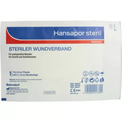 HANSAPOR penso esterilizado para feridas 10x15 cm, 1 pc