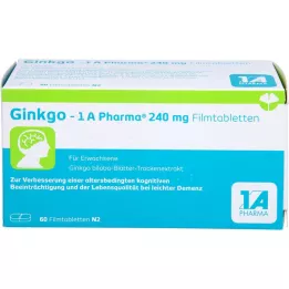 GINKGO-1A Pharma 240 mg comprimidos revestidos por película, 60 unidades
