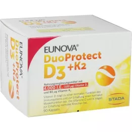 EUNOVA DuoProtect D3+K2 4000 U.I./80 μg cápsulas, 90 unid