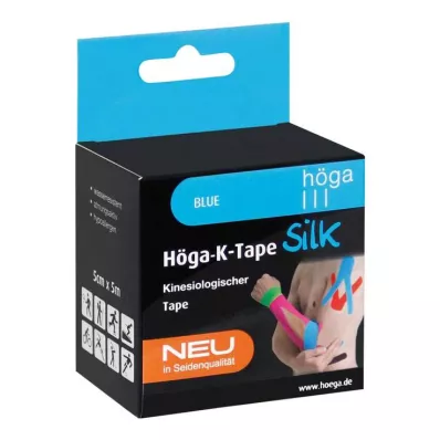 Höga-K-Tape Silk 5 cmx5 m azul kinesiolog.tape, 1 un