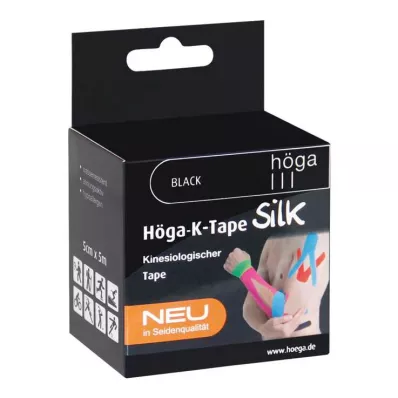 Höga-K-Tape Silk 5 cmx5 m kinesiolog preto. fita, 1 peça Höga-K-Tape Silk 5 cmx5 m kinesiolog preto. fita, 1 peça