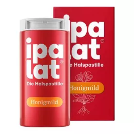IPALAT Pastilhas para a garganta mel suave sem mentol, 40 unid