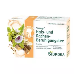 SIDROGA Saqueta de chá com filtro para acalmar a garganta e a garganta, 20X1,75 g