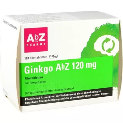 GINKGO AbZ 120 mg comprimidos revestidos por película, 120 unid