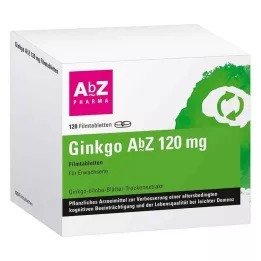 GINKGO AbZ 120 mg comprimidos revestidos por película, 120 unid