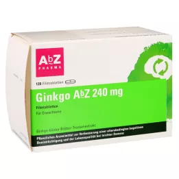 GINKGO AbZ 240 mg comprimidos revestidos por película, 120 unidades