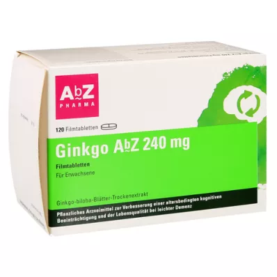 GINKGO AbZ 240 mg comprimidos revestidos por película, 120 unidades