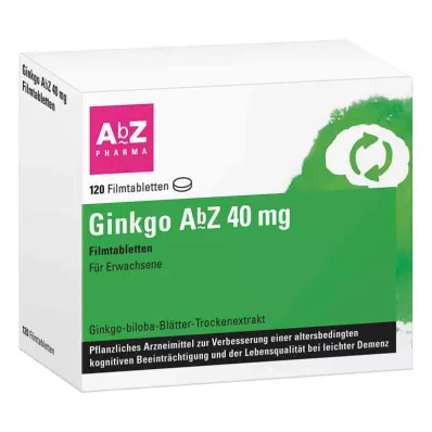 Comprimidos revestidos por película de Ginkgo Abz 40 mg (120 unidades) Comprimidos revestidos por película de Ginkgo Abz 40 mg (120 unidades)