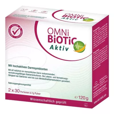 Pó ativo Omni Biotic, 2X60 g