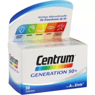 CENTRUM Geração 50+ Comprimidos, 30 Cápsulas