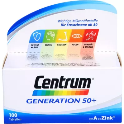 CENTRUM Geração 50+ Comprimidos, 100 Cápsulas