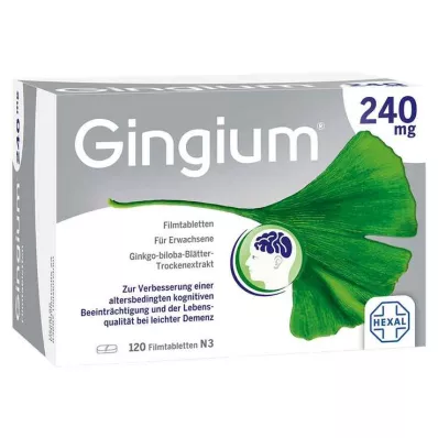 GINGIUM Comprimidos revestidos por película de 240 mg, 120 unidades