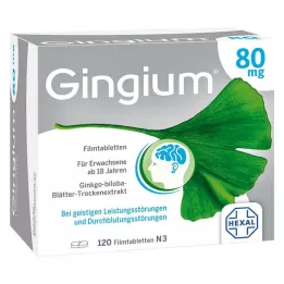 GINGIUM Comprimidos revestidos por película de 80 mg, 120 unidades