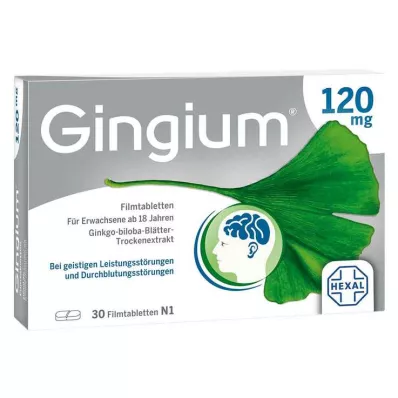 GINGIUM Comprimidos revestidos por película de 120 mg, 30 unidades GINGIUM Comprimidos revestidos por película de 120 mg, 30 unidades