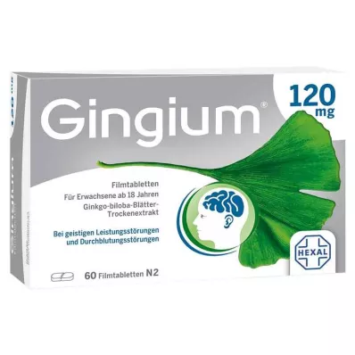 GINGIUM Comprimidos revestidos por película de 120 mg, 60 unidades GINGIUM Comprimidos revestidos por película de 120 mg, 60 unidades
