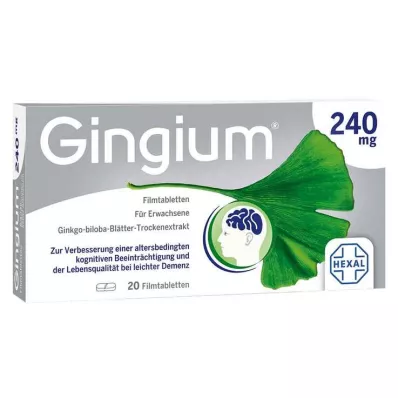 GINGIUM 240 mg comprimidos revestidos por película, 20 unidades GINGIUM 240 mg comprimidos revestidos por película, 20 unidades