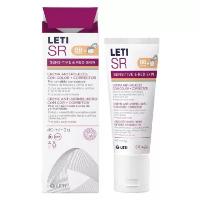 LETI SR Anti-vermelhidão BB Creme colorido + corretor, 40 ml