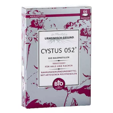 CYSTUS 052 pastilhas orgânicas para garganta, 66 unidades CYSTUS 052 pastilhas orgânicas para garganta, 66 unidades