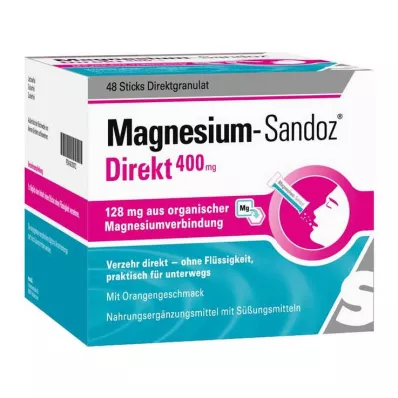 MAGNESIUM SANDOZ Bastões directos de 400 mg, 48 unidades