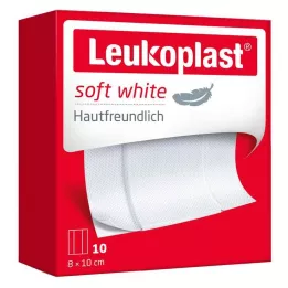 LEUKOPLAST Gesso branco macio 8x10 cm, 10 unidades