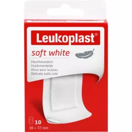 LEUKOPLAST Tiras de gesso branco macio 38x72 mm, 10 unid