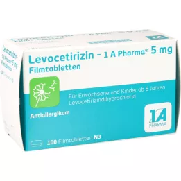 LEVOCETIRIZIN-1A Pharma 5 mg comprimidos revestidos por película, 100 unid