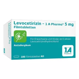 Levocetirizina – 1 comprimido revestido por película A Pharma® 5 mg, 100 unid