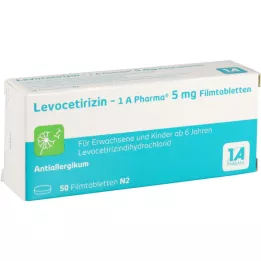 LEVOCETIRIZIN-1A Pharma 5 mg comprimidos revestidos por película, 50 unidades