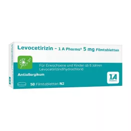 Levocetirizina – 1 comprimido revestido por película A Pharma® 5 mg, 50 unid