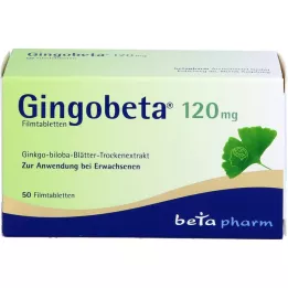GINGOBETA Comprimidos revestidos por película de 120 mg, 50 unidades