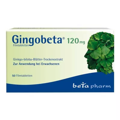 Gingobeta 120 mg comprimidos revestidos por película, 50 unidades Gingobeta 120 mg comprimidos revestidos por película, 50 unidades