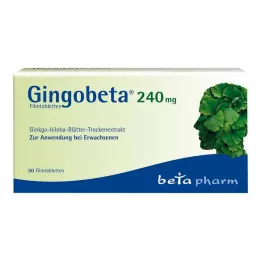 GINGOBETA 240 mg comprimidos revestidos por película, 50 unidades
