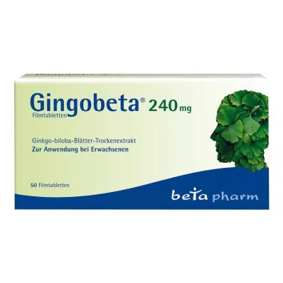 GINGOBETA 240 mg comprimidos revestidos por película, 50 unidades