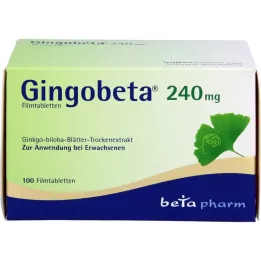 GINGOBETA Comprimidos revestidos por película de 240 mg, 100 unidades