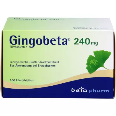 GINGOBETA Comprimidos revestidos por película de 240 mg, 100 unidades